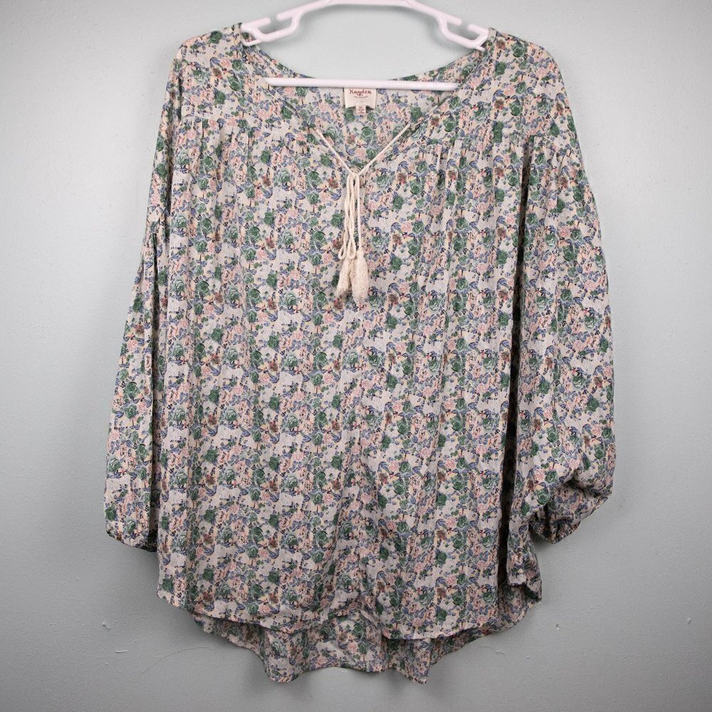 Hayden floral peasant top-2XL